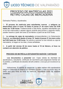 Ltv Continua Con Proceso De Matriculas Y Entrega De Cajas Con Mercaderia Liceo Tecnico De Valparaiso